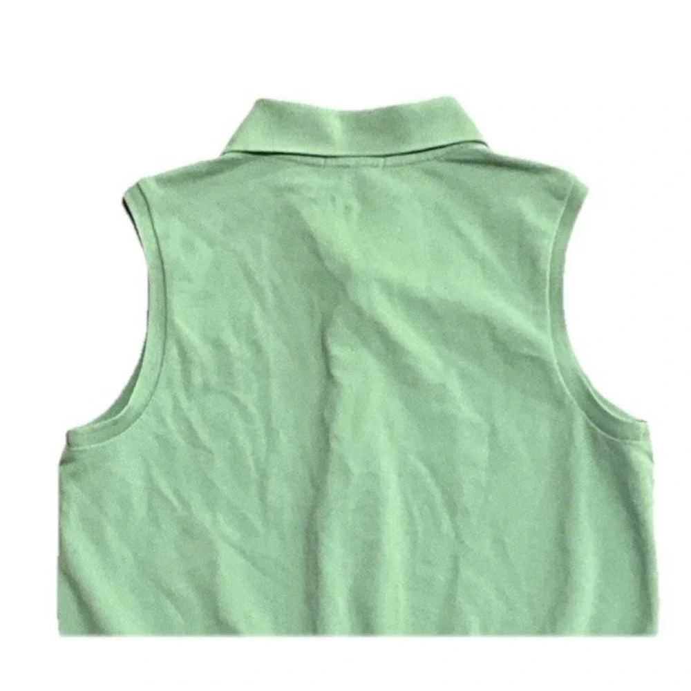 Polo Ralph Lauren Eyelet Mesh Romper Green‎ Pony Embroidered Pockets Girls XL 16